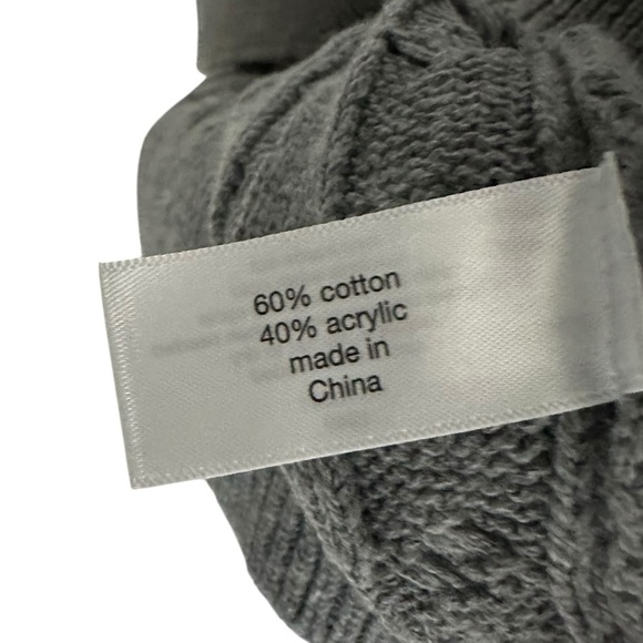 Lane Bryant Classic Button-Front Cable Jacquard Cardigan Sz 18/20 Gray Nordic - Picture 7 of 9